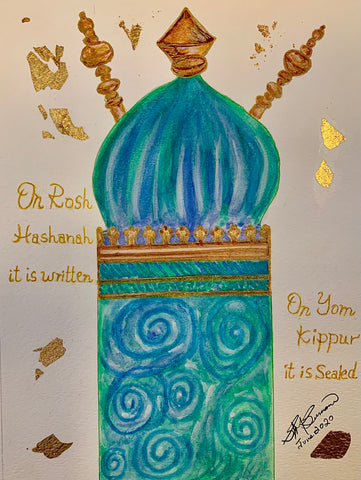 “Sephardic Torah” Judaica: Watercolor Print