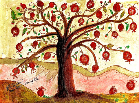 Limited Edition Print: “Tree of Life” Judaica Watercolor