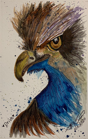 "Drive” Eagle Watercolor: 2020 edition print
